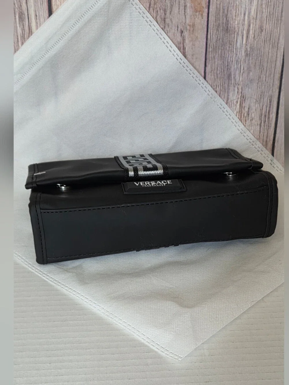 Versace Fragances Cosmetic Bag with Greca Stripe